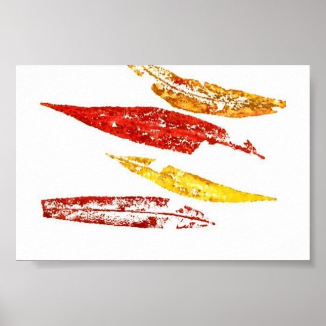 Leaf Nature Print Mini-Poster Poster (Vorne)