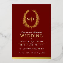 Leaf oval line Art Hochzeit Foto bordeauxrot Gold