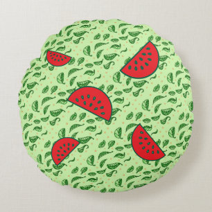 Leaf Pattern Rundes Kissen