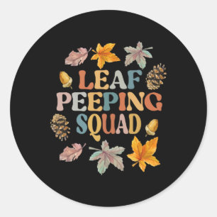 LEAF PEEPER SQUAD Fall Foliage Leaf Peeping Fall Runder Aufkleber