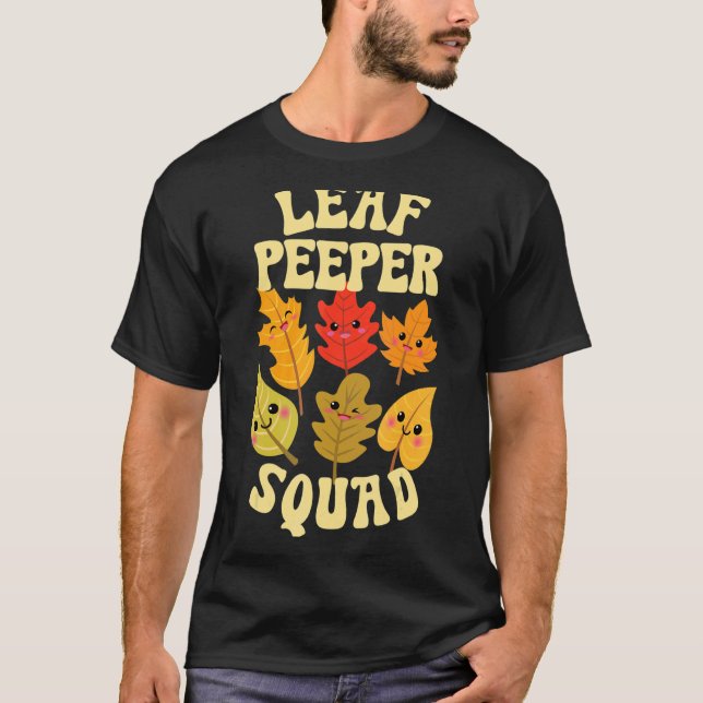 LEAF PEEPER SQUAD Fall Foliage Peeping T-Shirt (Vorderseite)