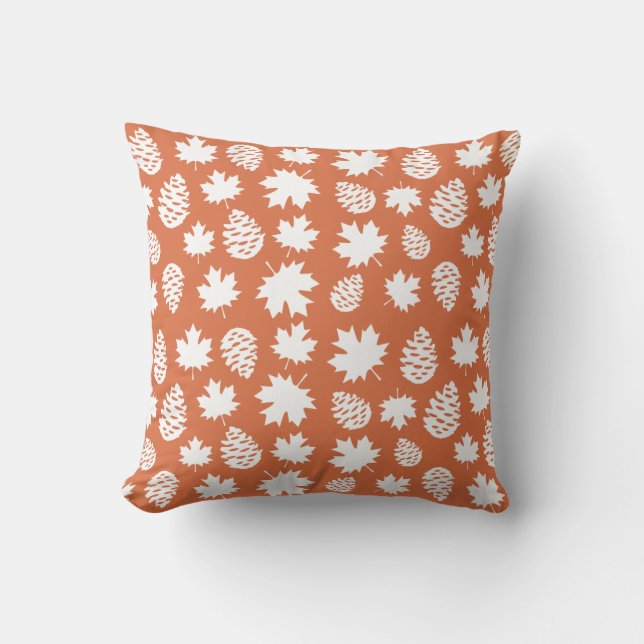 Leaf & Pine Cone Kissen (Vorderseite)