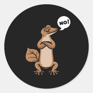 Leaf-Schwanz Gecko Flat-Tail Geckos Runder Aufkleber