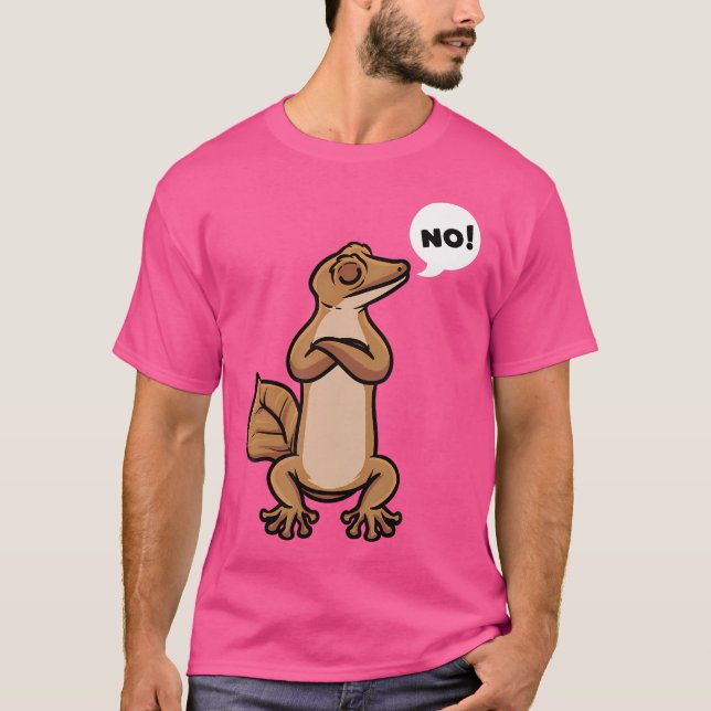 Leaf-Schwanz Gecko Flat-Tail Geckos T-Shirt (Vorderseite)