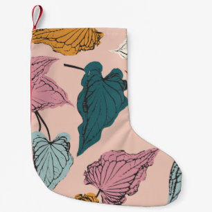 Leaf Skelett nahtlos Muster, Hintergrund mit cal Kleiner Weihnachtsstrumpf