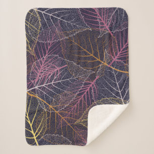Leaf Skelett nahtlos Muster, Hintergrund mit Spalt Sherpadecke