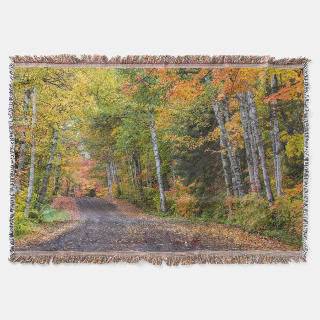 Leaf-Straße mit Herbstfarbe Decke (Vorderseite)