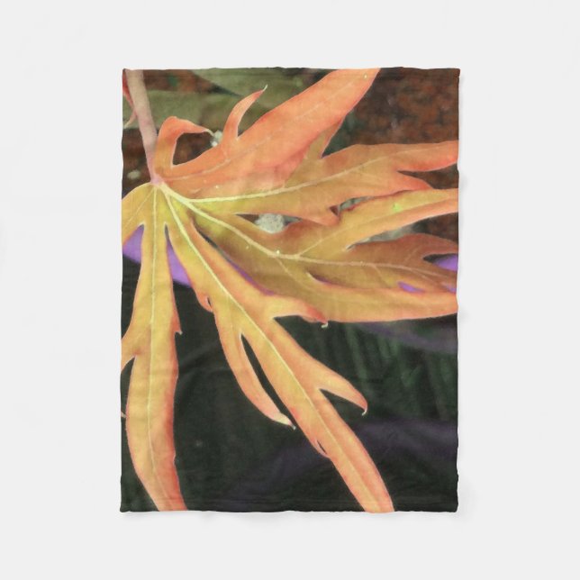 Leaf-Studie 2 Fleecedecke (Vorderseite)