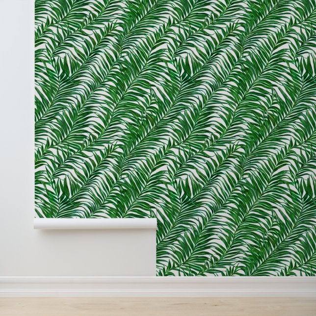 Leaf-Tendrillen Muster botanischer Dschungel tropi Tapete (Anwendung)