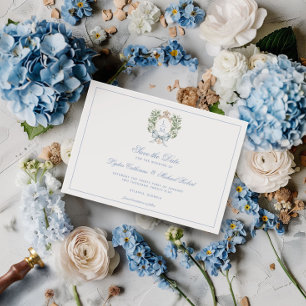 Leaf Wappen mit Bow Save The Date