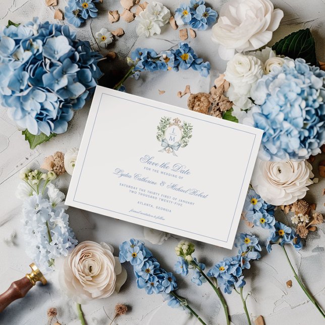 Leaf Wappen mit Bow Save The Date (Von Creator hochgeladen)