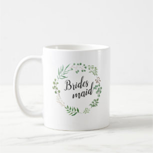 Leaf Wreath Botanische Vegetation Bridesmaid Kaffeetasse
