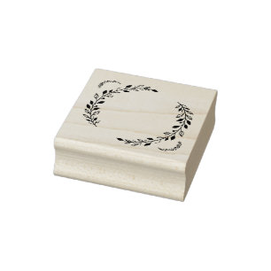 Leaf Wreath Rubber Briefmarke Gummistempel