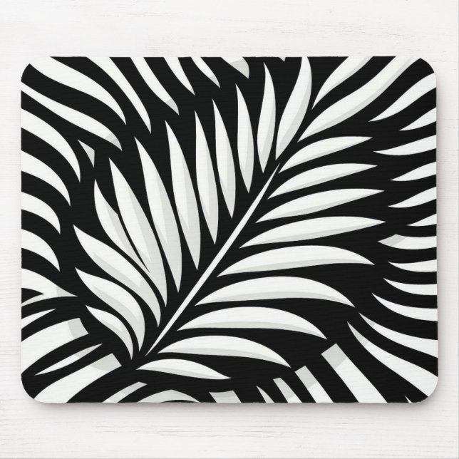 Leaf Zebra Stripes Stil Mousepad (Vorne)