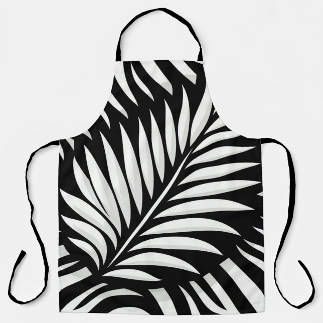 Leaf Zebra Stripes Stil Schürze (Vorderseite)
