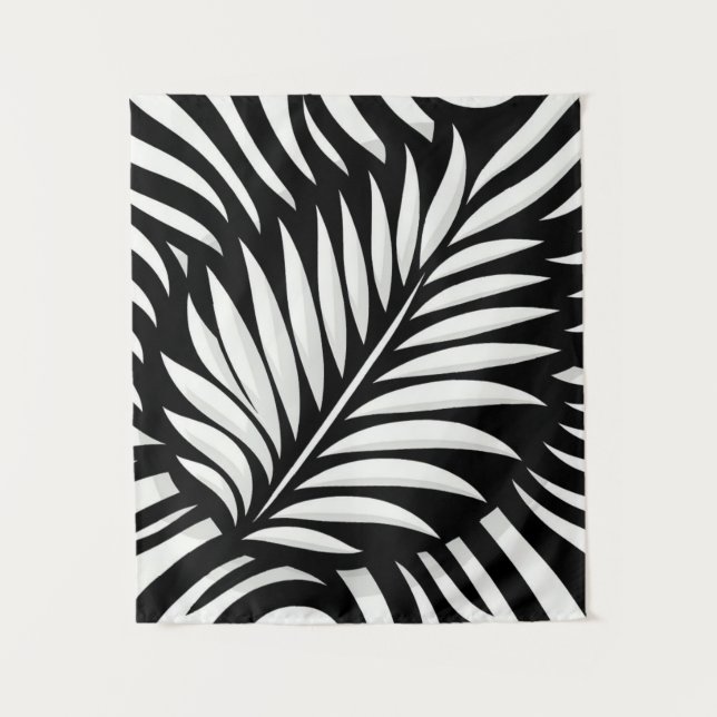 Leaf Zebra Stripes Stil Wandteppich (Vorderseite)