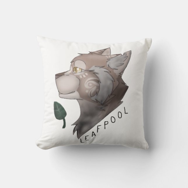 Leafpool Kriegers-Katzen-Kissen Kissen (Vorderseite)