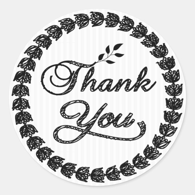 Leafs Wreath Runder Aufkleber (Vorderseite)