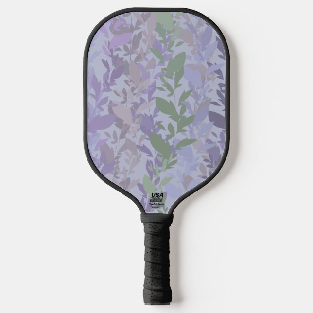Leafy Creeping Vine Drawing Pattern With Pastels Pickleball Schläger (Vorderseite)