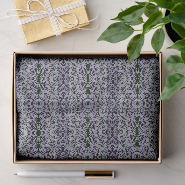 Leafy Creeping Vine Drawing Pattern With Pastels Seidenpapier (Geschenk)