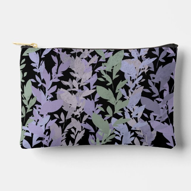 Leafy Creeping Vine Drawing Pattern With Pastels Zubehörtasche (Vorderseite)