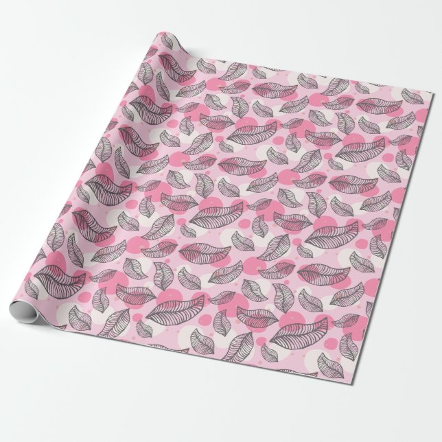 Leafy Elegance über das Umblättern von ZazzleWrapM Geschenkpapier (Ungerollt)