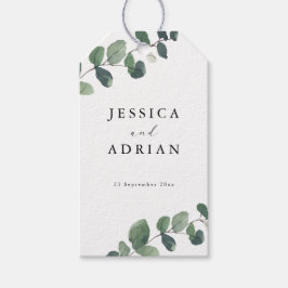 Leafy Green Elegance Wedding Geschenkanhänger