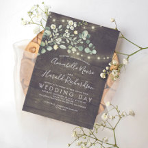 Leafy Greenery | Rustikale Hochzeitseinladung