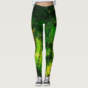 Leafy Grüntöne Leggings