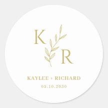 Leafy Initials Wedding Engagement Party favorisier