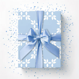 Leafy Lattice in Slate Geschenkpapier