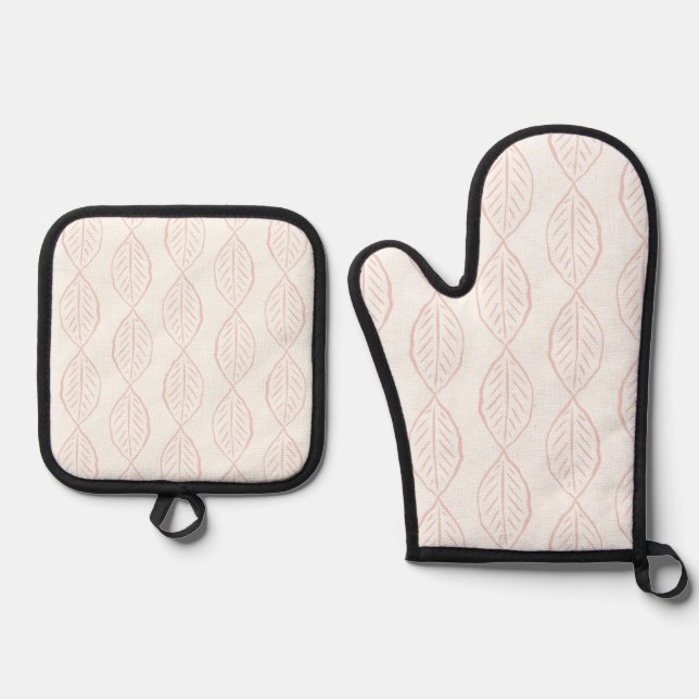 Leafy Lattice Ofenhandschuh & Topflappen-Set (Vorderseite)