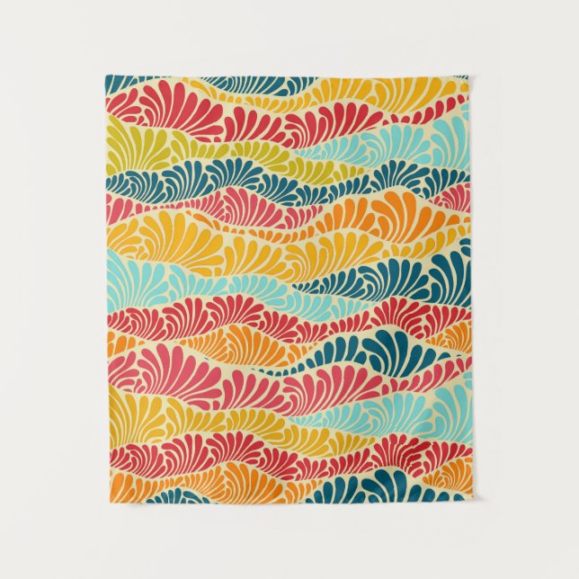 Leafy Mosaic Wandteppich (Vorderseite)