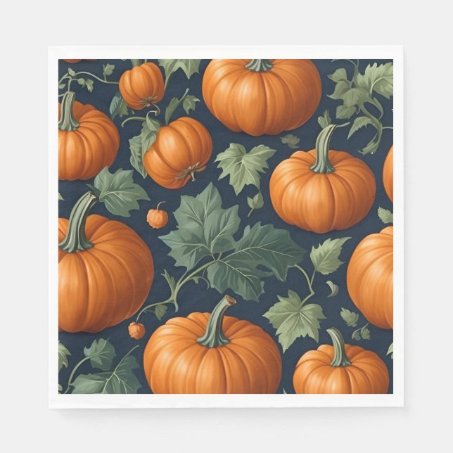 Leafy Pumpkin Patch Serviette (Vorderseite)