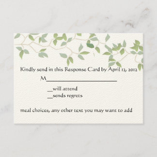Leafy RSVP Card Karte