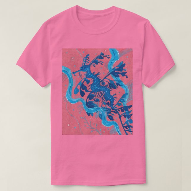 Leafy Sea Dragon Seepferd Unterwassermalerei T-Shirt (Design vorne)
