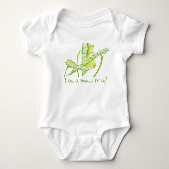 Leafy Skulpturen auf Baby Bodysuit Baby Strampler (Vorderseite)