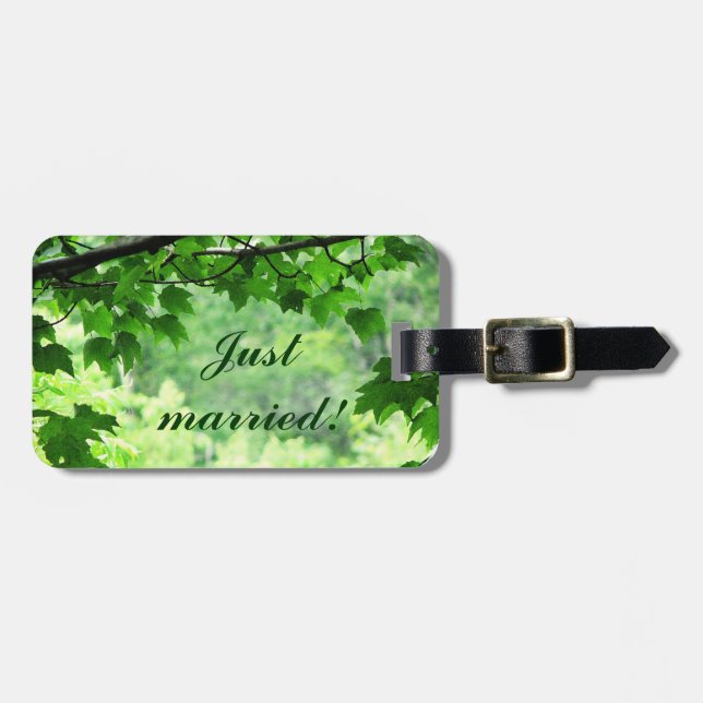 Leafy Wedding Gepäckanhänger (Vorderseite horizontal)