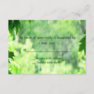 Leafy Wedding RSVP Karte