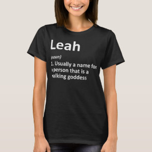 LEAH Definition Personalisiert Name Funny Birthday T-Shirt