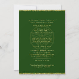 Leah G Celtic Cross Katholic Wedding Nuptial Mass Einladung