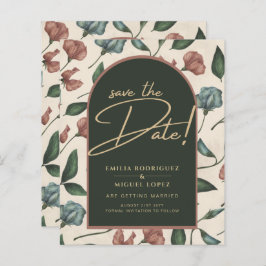 Leah G Emerald Green Terracotta Fall Save the Date