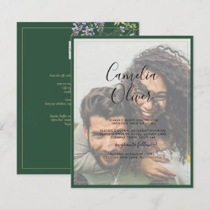 Leah G Green Lila WISTERIA Wedding INVITE