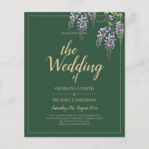 Leah G Green Lila WISTERIA Wedding INVITE