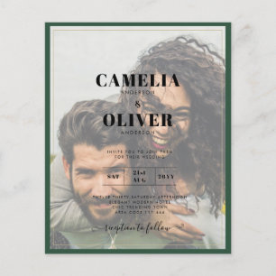 Leah G Green Lila WISTERIA Wedding INVITE