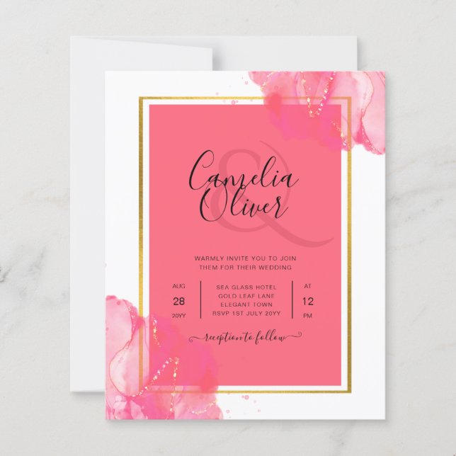 Leah G Lachs PINK GOLD WEDDING Alkohol Tinte (Vorderseite)