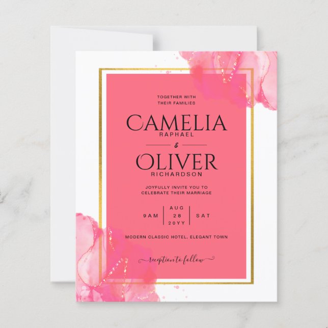 Leah G Lachs PINK GOLD WEDDING Alkohol Tinte (Vorderseite)