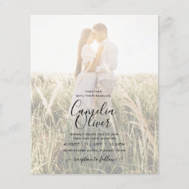 Leah G PINK GOLD INK Abstrakt Wedding INVITE Flyer