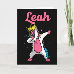 Leah Gift Name Personalisiert Geburtstag Dabbing U Karte