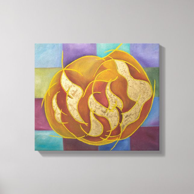 Leah - Hebrew Letters Kabbalah Leinwanddruck (Vorderseite)